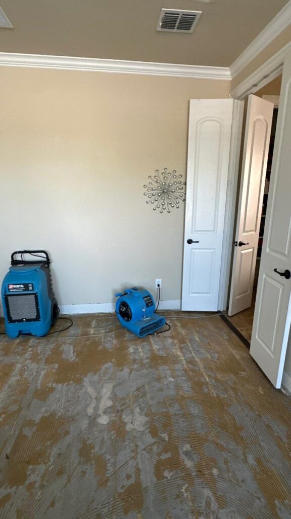 Emergency water heater leak cleanup